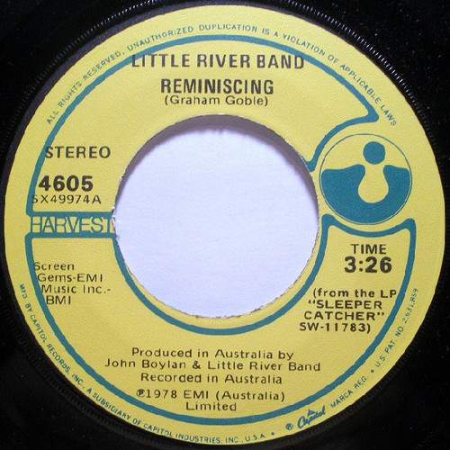 Little River Band - Reminiscing (7", Single, Los)