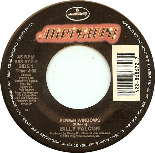 Billy Falcon - Power Windows (7")