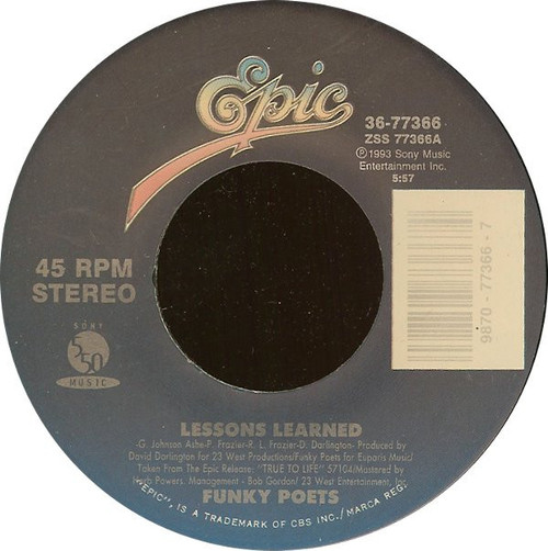 Funky Poets - Lessons Learned (7")