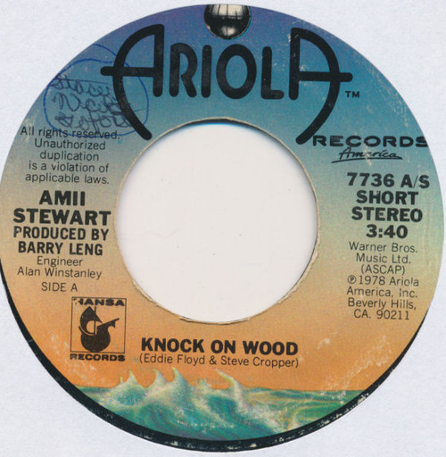 Amii Stewart - Knock On Wood - Ariola Records America - 7736 - 7", Single 1102000890