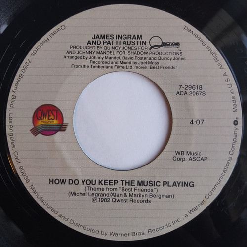 James Ingram And Patti Austin - How Do You Keep The Music Playing (7", Styrene, All)