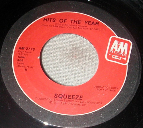 Squeeze (2) - Hits Of The Year (7", Promo)