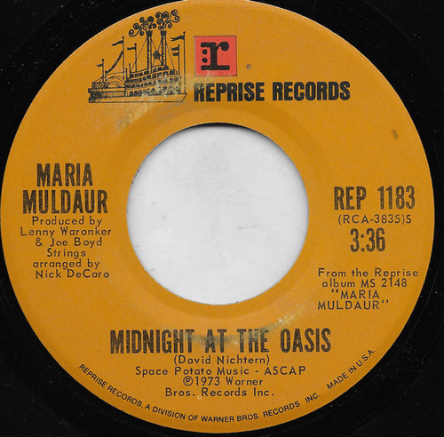 Maria Muldaur - Midnight At The Oasis (7", Single, San)
