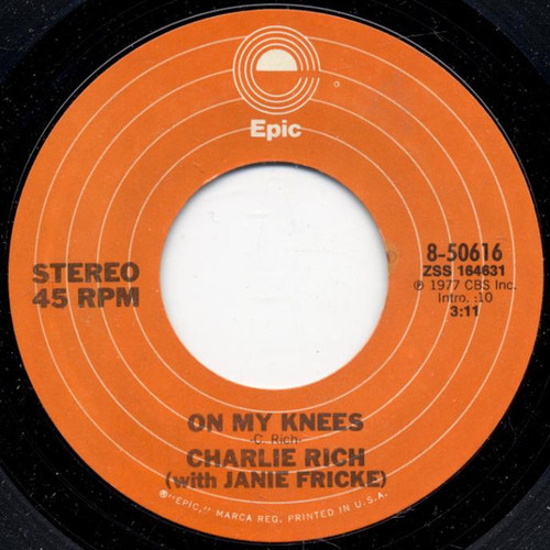 Charlie Rich With Janie Fricke - On My Knees - Epic - 8-50616 - 7", Single, Styrene, Pit 1102427446