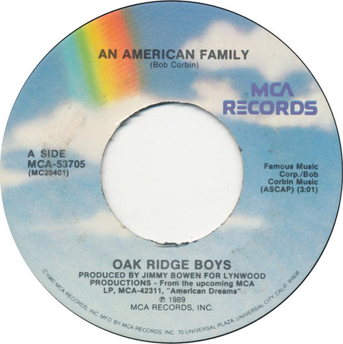 The Oak Ridge Boys - An American Family - MCA Records - MCA-53705 - 7", Single, Pin 1102499835