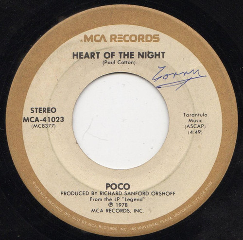 Poco (3) - Heart Of The Night / The Last Goodbye - MCA Records - MCA-41023 - 7", Single 1103876577