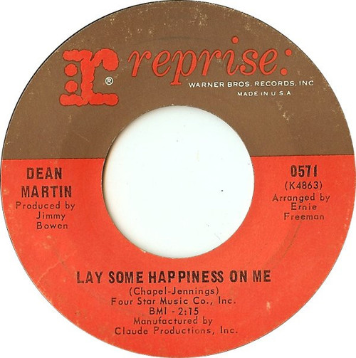 Dean Martin - Lay Some Happiness On Me / Think About Me (7", Mono, Pit)