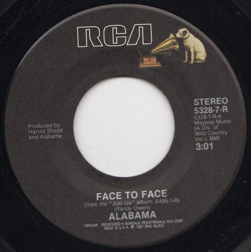 Alabama - Face To Face - RCA - 5328-7-R - 7", Single 1103908692