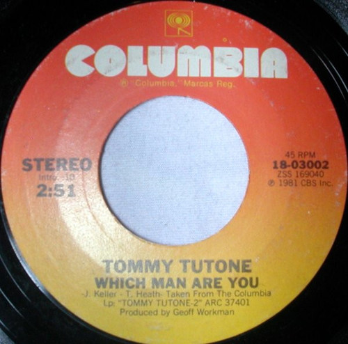 Tommy Tutone - Which Man Are You - Columbia - 18-03002 - 7", Single 1104187603