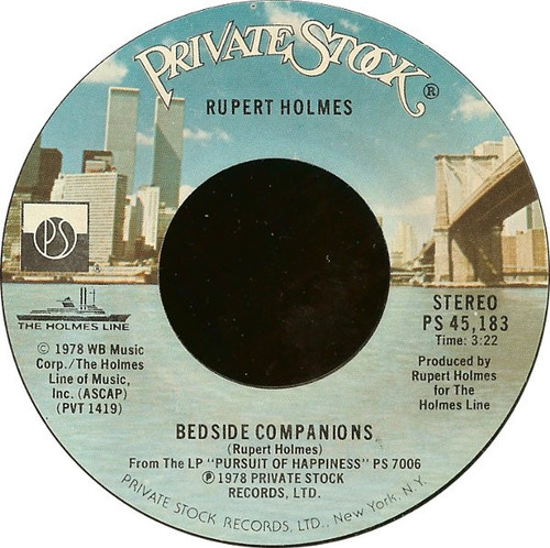 Rupert Holmes - Bedside Companions (7")