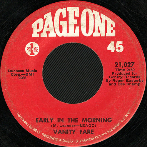 Vanity Fare - Early In The Morning  - Page One - 21027 - 7", Single 1104587469