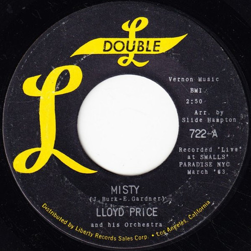 Lloyd Price And His Orchestra - Misty / Cry On - Double-L Records (2) - 722 - 7" 1104946189