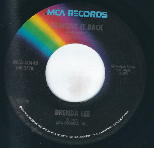 Brenda Lee - Bringing It Back / Papa's Knee (7", Pin)