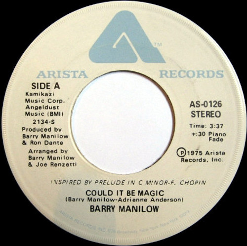 Barry Manilow - Could It Be Magic (7", Single, Nor)