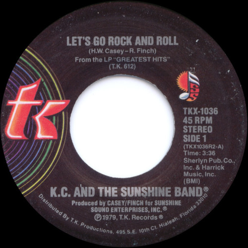 KC & The Sunshine Band - Let's Go Rock And Roll (7", Single)
