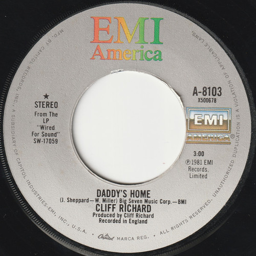 Cliff Richard - Daddy's Home (7", Single, Win)