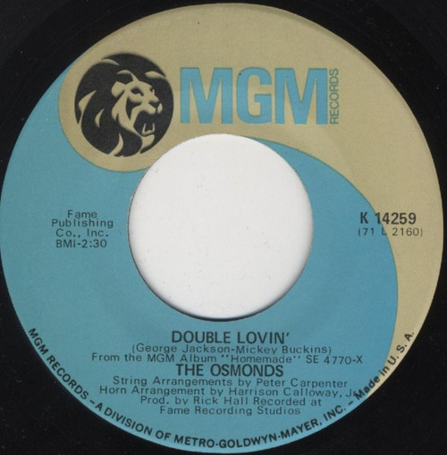 The Osmonds - Double Lovin' - MGM Records - K 14259 - 7", Single 1106666618