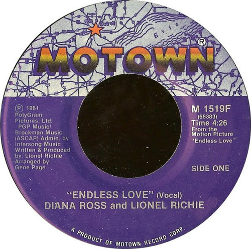 Diana Ross And Lionel Richie - Endless Love - Motown - M 1519F - 7", Single 1106671413