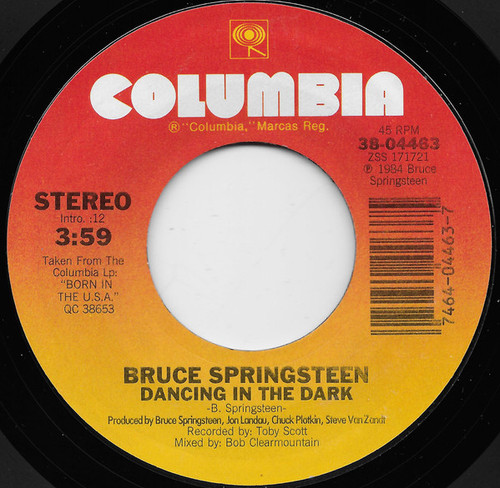 Bruce Springsteen - Dancing In The Dark  - Columbia - 38-04463 - 7", Single, Styrene, Car 1107632552