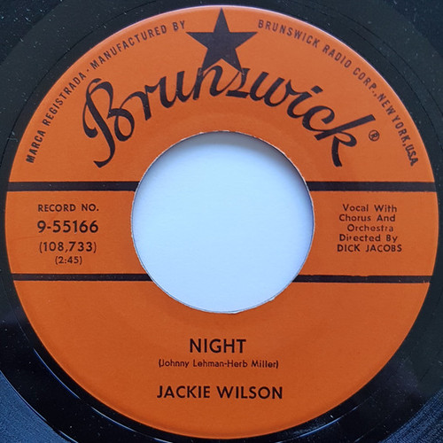 Jackie Wilson - Night / Doggin' Around - Brunswick - 9-55166 - 7", Single, Glo 1107983745