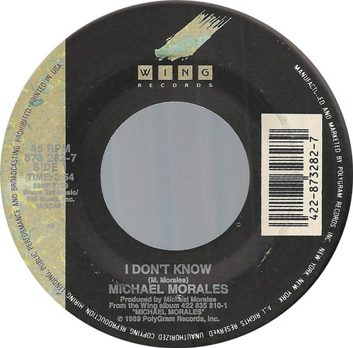 Michael Morales - I Don't Know (7")