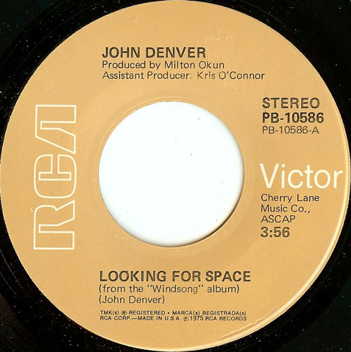 John Denver - Looking For Space (7", Ind)