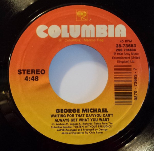 George Michael - Waiting For That Day/You Can't Always Get What You Want (7", Styrene, Car)