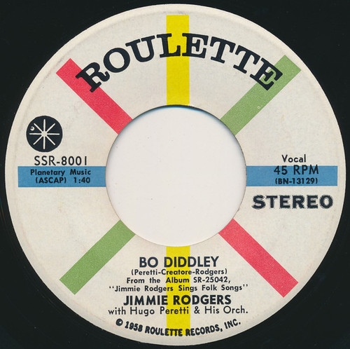 Jimmie Rodgers (2) - Bo Diddley (7", Single)