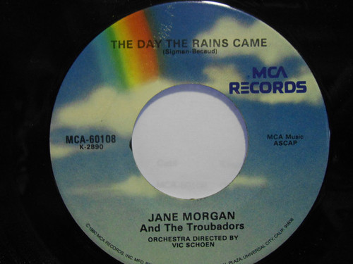 Jane Morgan - The Day The Rains Came / Fascination - MCA Records - MCA-60108 - 7", RE 1108462279