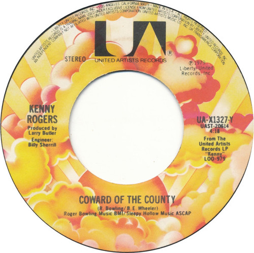 Kenny Rogers - Coward Of The County - United Artists Records - UA-X1327-Y - 7", Single, Jac 1108778941