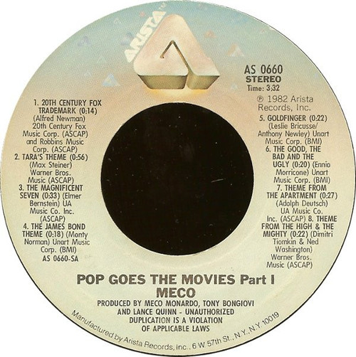 Meco* - Pop Goes The Movies (7", Mixed)
