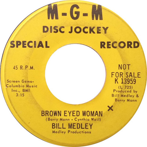 Bill Medley - Brown Eyed Woman (7", Promo)