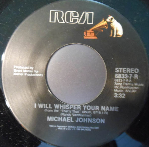Michael Johnson (5) - I Will Whisper Your Name (7")