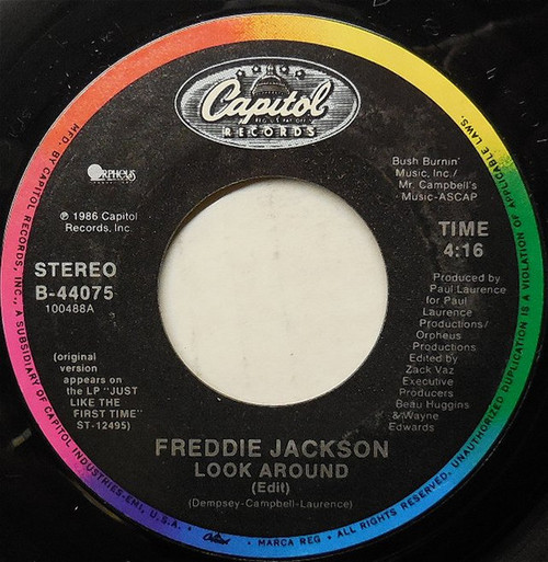 Freddie Jackson - Look Around (7", Single)