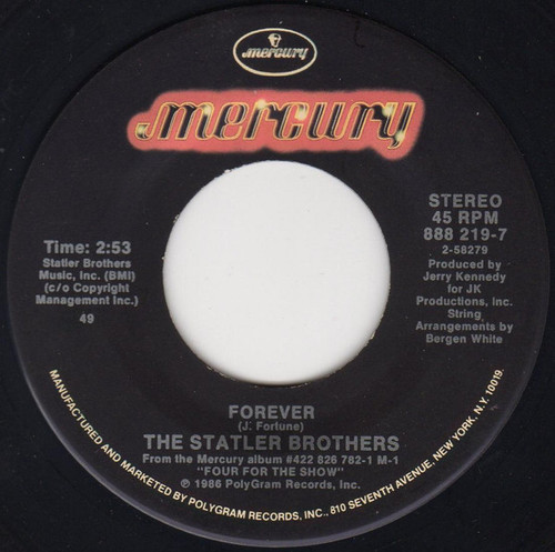 The Statler Brothers - Forever (7", Spe)