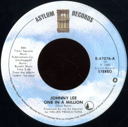 Johnny Lee (3) - One In A Million - Asylum Records - E-47076 - 7", Single, Spe 1108801120