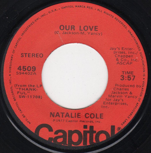 Natalie Cole - Our Love (7", Single)