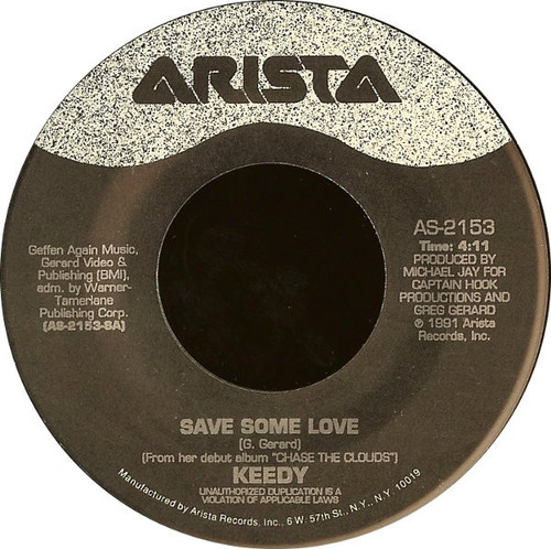 Keedy - Save Some Love - Arista - AS-2153 - 7", Single 1109069831