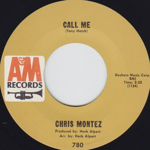 Chris Montez - Call Me / Go Head On (7", Single, Styrene, Mon)