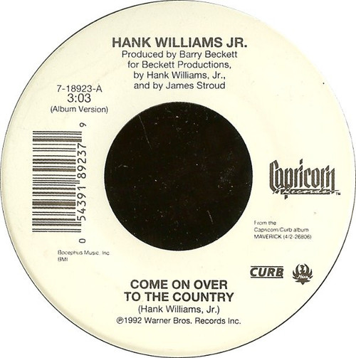 Hank Williams, Jr.* - Come On Over To The Country / Wild Weekend (7", Single, Spe)