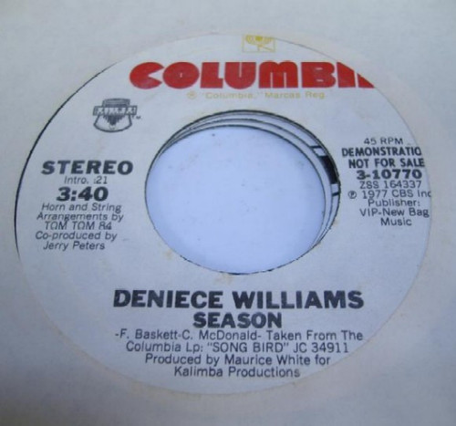 Deniece Williams - Season (7", Single, Promo)