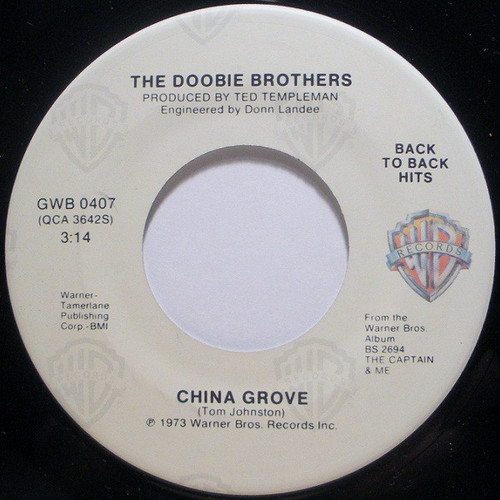 The Doobie Brothers - China Grove / Listen To The Music (7", Single, RE)