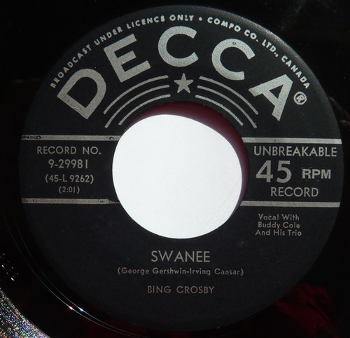 Bing Crosby - Swanee (7", Single)