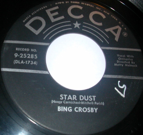 Bing Crosby - Star Dust / Deep Purple (7")