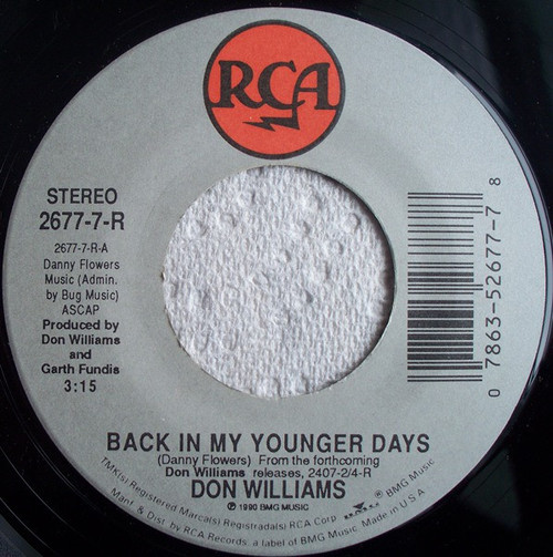 Don Williams (2) - Back In My Younger Days (7", Single)