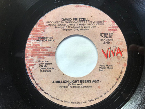 David Frizzell - A Million Light Beers Ago (7", Single, Mono, Promo, Styrene)