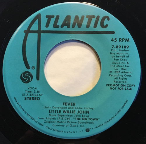 Little Willie John - The Big Town: Original Motion Picture Soundtrack - Atlantic - 7-89189 - 7", Single, Promo 1111360481