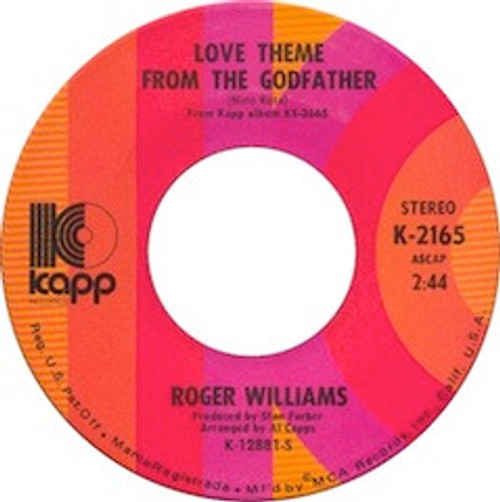 Roger Williams (2) - Love Theme From The Godfather / Theme From Kotch (7", Single)