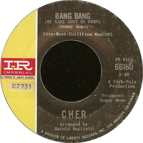 Cher - Bang Bang (My Baby Shot Me Down) / Needles And Pins (7", Single, Styrene, She)