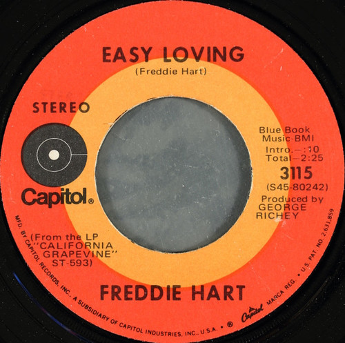 Freddie Hart - Easy Loving / Brother Bluebird - Capitol Records - 3115 - 7", Single, Win 1111707627